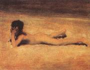 Ragazzo nudo sulla spiaggia John Singer Sargent